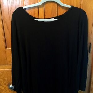 Philosophy Black Knit Tunic With Ballet Neckline